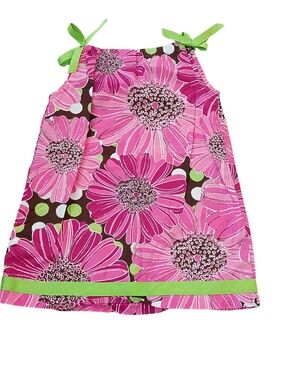 Hanna Andersson Girls Floral Sun Dress Size 110 (US 5/5T) - Pink Flower Print